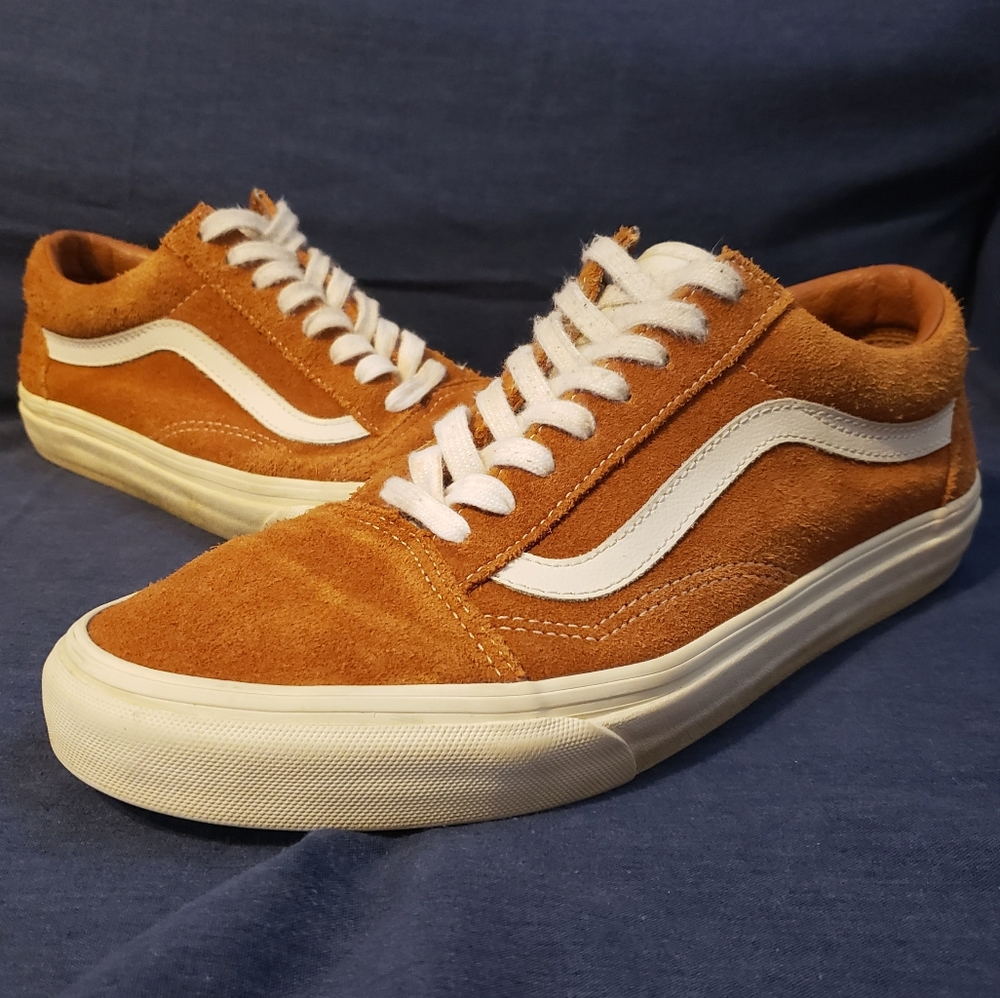 Vans Classic Tan Suede Leather Low-Tops Men's Sz. 8